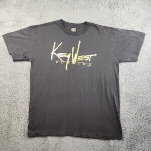 Vintage Men's Single Stitch Shirt Extra Large Key West Beach Florida Cotton USA